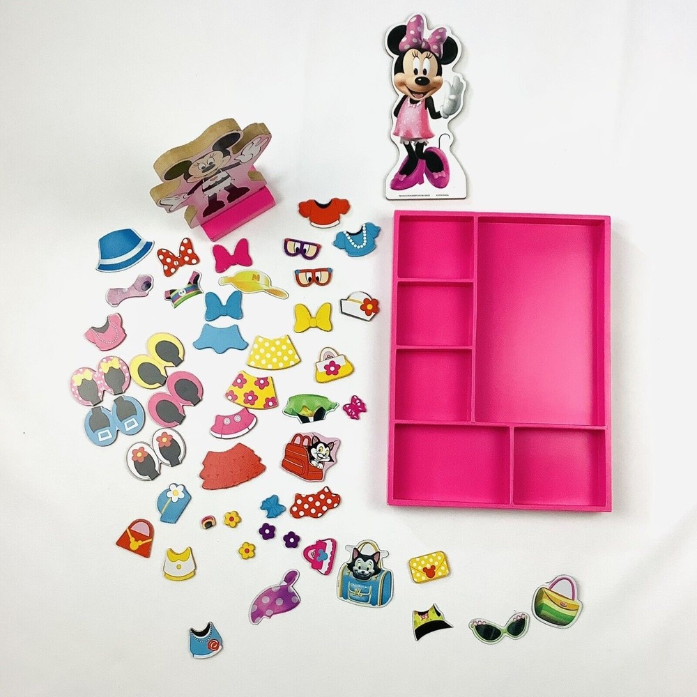 Disney Minnie Mouse Toy Melissa & Doug Wooden Magnetic Dress Up #5786 Ages 3+